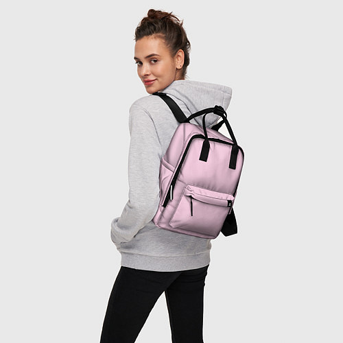 Женский рюкзак Светло-розовый / 3D-принт – фото 3