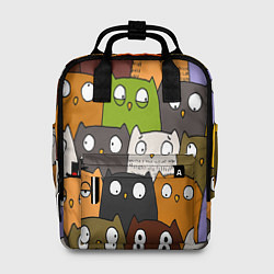 Рюкзак женский СОВЫ КОТИКИ, цвет: 3D-принт