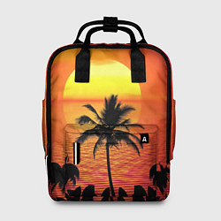 Женский рюкзак Пальмы на фоне моря