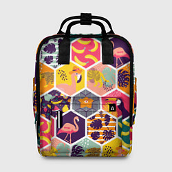 Рюкзак женский Тропические соты, цвет: 3D-принт