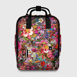 Рюкзак женский Разные цветы, цвет: 3D-принт