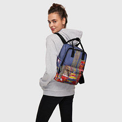 Рюкзак женский Зимний мегаполис, цвет: 3D-принт — фото 2