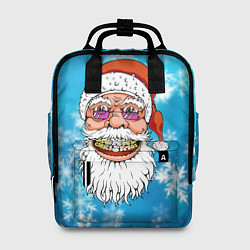 Рюкзак женский Безумный Санта, цвет: 3D-принт