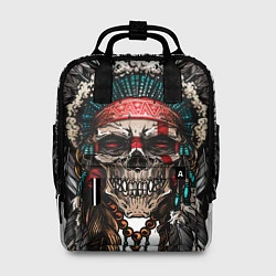 Рюкзак женский Череп индейца, цвет: 3D-принт