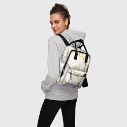 Рюкзак женский Белые лепестки, цвет: 3D-принт — фото 2