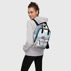 Рюкзак женский Зимний дворик, цвет: 3D-принт — фото 2