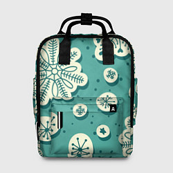 Рюкзак женский Рисованные Снежинки, цвет: 3D-принт