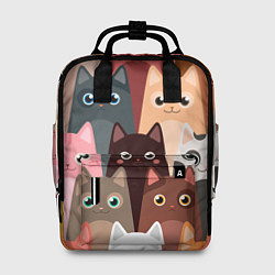 Рюкзак женский Котики мультяшные, цвет: 3D-принт