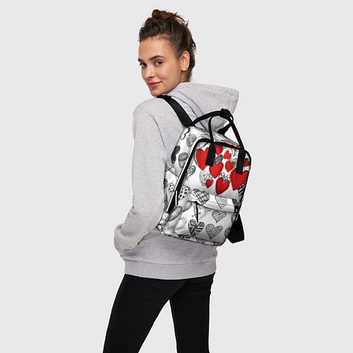 Женский рюкзак Сердца / 3D-принт – фото 3