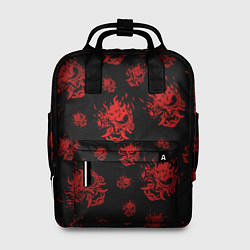 Рюкзак женский RED SAMURAI PATTERN, цвет: 3D-принт