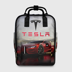 Рюкзак женский Tesla Roadster, цвет: 3D-принт