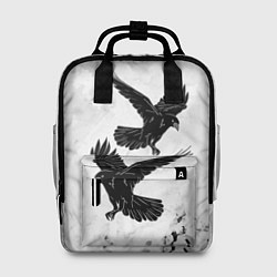 Рюкзак женский Gothic crows, цвет: 3D-принт