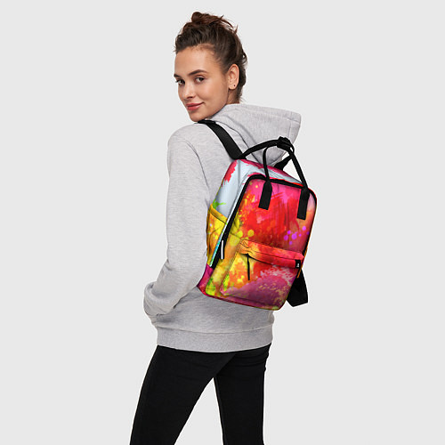 Женский рюкзак Брызги краски / 3D-принт – фото 3