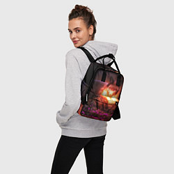 Рюкзак женский Лисица с фонариками, цвет: 3D-принт — фото 2
