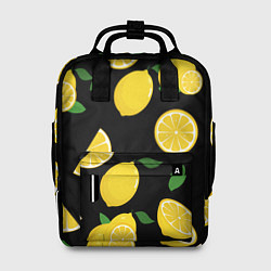 Женский рюкзак Лимоны на чёрном
