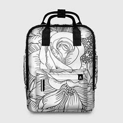 Рюкзак женский Тату цветы, цвет: 3D-принт