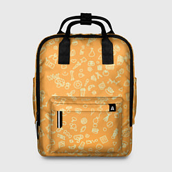 Рюкзак женский Оранжевая еда, цвет: 3D-принт