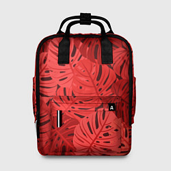 Рюкзак женский Тропические листья Монстера, цвет: 3D-принт