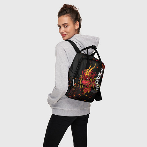 Женский рюкзак Dragon Огненный дракон / 3D-принт – фото 3