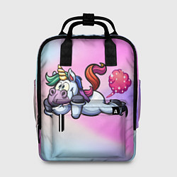 Рюкзак женский Озорной единорог, цвет: 3D-принт