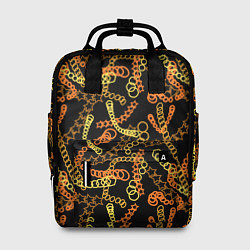 Женский рюкзак Цветные цепи, абстракция