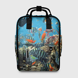 Рюкзак женский Коралловые рыбки, цвет: 3D-принт
