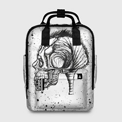 Рюкзак женский Череп Зверь и Брызги, цвет: 3D-принт