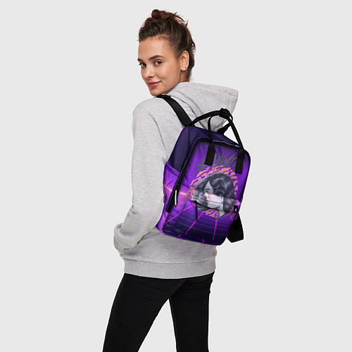 Женский рюкзак Девушка - пантера StayWild / 3D-принт – фото 3
