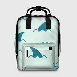 Рюкзак женский Плавники акул, цвет: 3D-принт