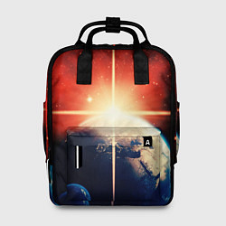 Рюкзак женский Космос земля 3D, цвет: 3D-принт