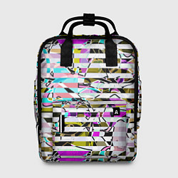 Рюкзак женский Полосатый абстрактный узор, цвет: 3D-принт