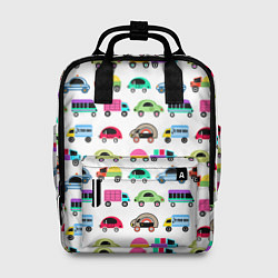 Рюкзак женский Веселые машинки, цвет: 3D-принт