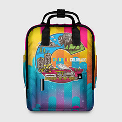 Рюкзак женский Путешествие Colorful, цвет: 3D-принт