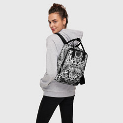 Рюкзак женский Черно-белый орнамент, цвет: 3D-принт — фото 2