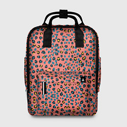 Женский рюкзак Леопардовый принт на розовом