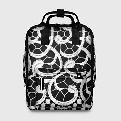 Рюкзак женский Черно-белое кружево, цвет: 3D-принт