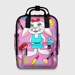 Рюкзак женский Кролик и косметика, цвет: 3D-принт