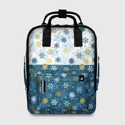 Рюкзак женский Падают Снежинки, цвет: 3D-принт