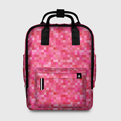 Рюкзак женский Цикламеновая пиксельная абстракция, цвет: 3D-принт
