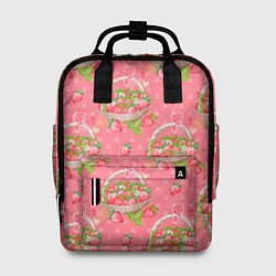 Рюкзак женский Корзина с клубникой, цвет: 3D-принт