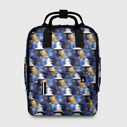Рюкзак женский Ёлочки - Снежинки, цвет: 3D-принт