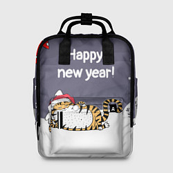 Рюкзак женский Happy New Year 2022 Тигр, цвет: 3D-принт