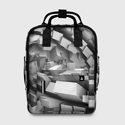Рюкзак женский Геометрическая объёмная абстракция, цвет: 3D-принт