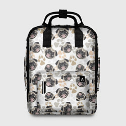 Рюкзак женский Собака Мопс Pug, цвет: 3D-принт