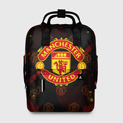 Рюкзак женский MANCHESTER UNITED FIRE STYLE SPORT ПЛАМЯ, цвет: 3D-принт