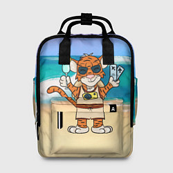 Женский рюкзак Тигр в отпуске на новый год на море