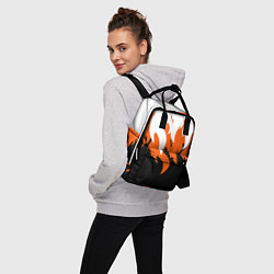 Рюкзак женский Оранжевый Огонь, цвет: 3D-принт — фото 2