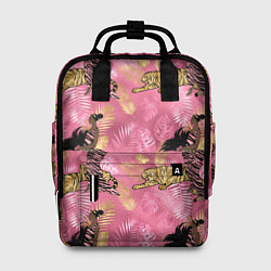 Женский рюкзак Девушка с тиграми паттерн