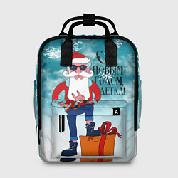 Рюкзак женский Hipster Santa 2022, цвет: 3D-принт