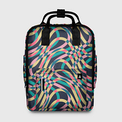 Рюкзак женский Абстрактные полоски, цвет: 3D-принт